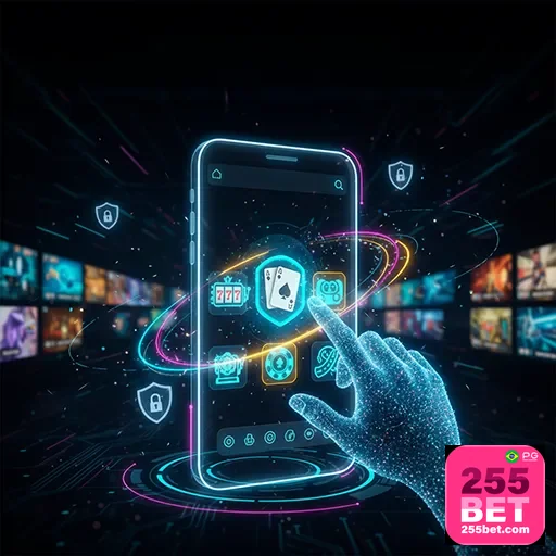 Imagem do aplicativo 255bet, destaque para recursos de apostas, promovendo o site 255bet para usuários brasileiros.