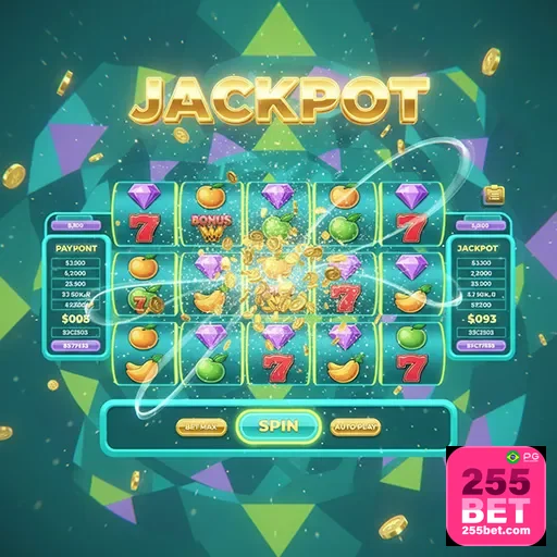 Tela com diversos temas de slots confiáveis na 255bet Brasil